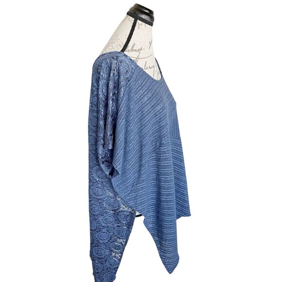 Chico's Womens Knit Poncho Pullover Blouse Sz Medium- Large Oversized Tunic Boho - Picture 4 of 12